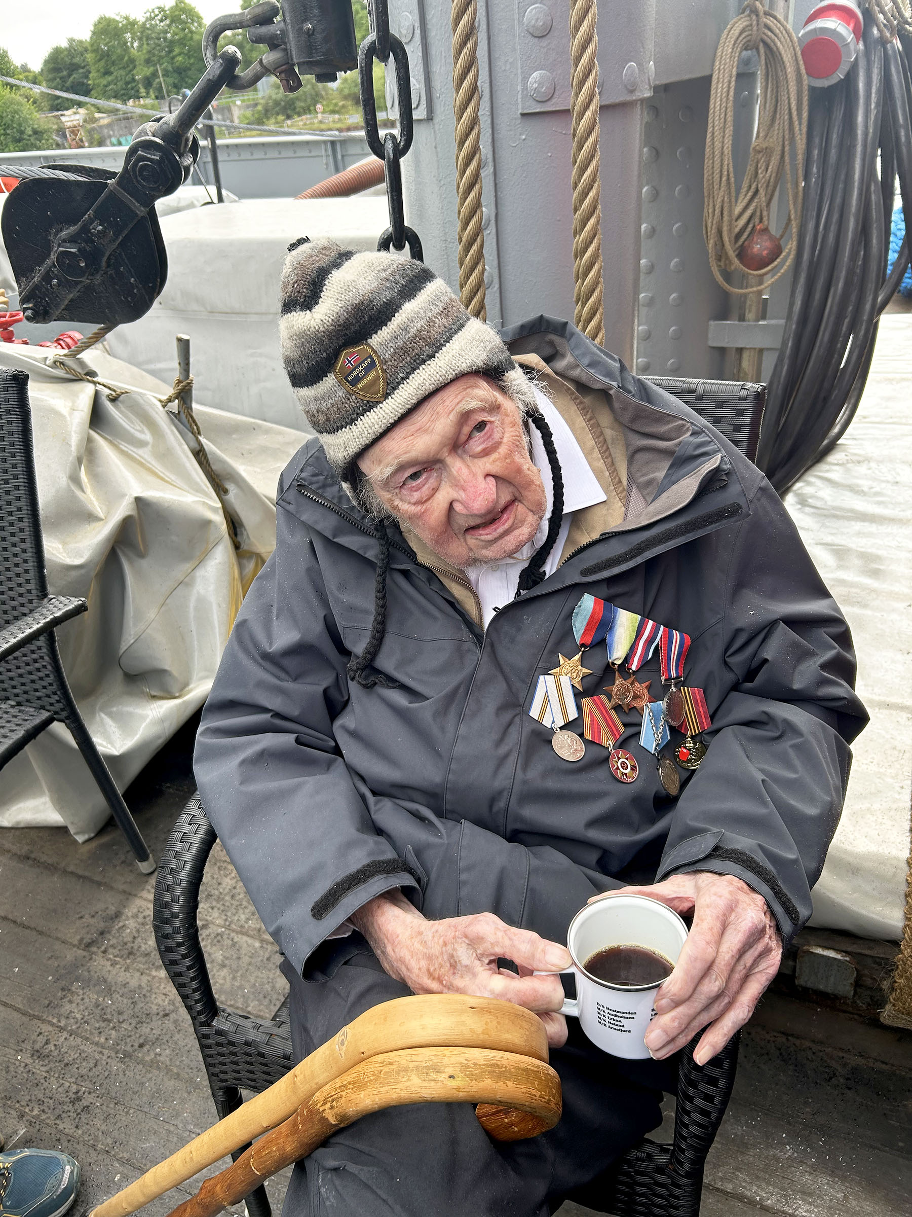The hundred year old Royal Navy Veteran, Roy Elwood