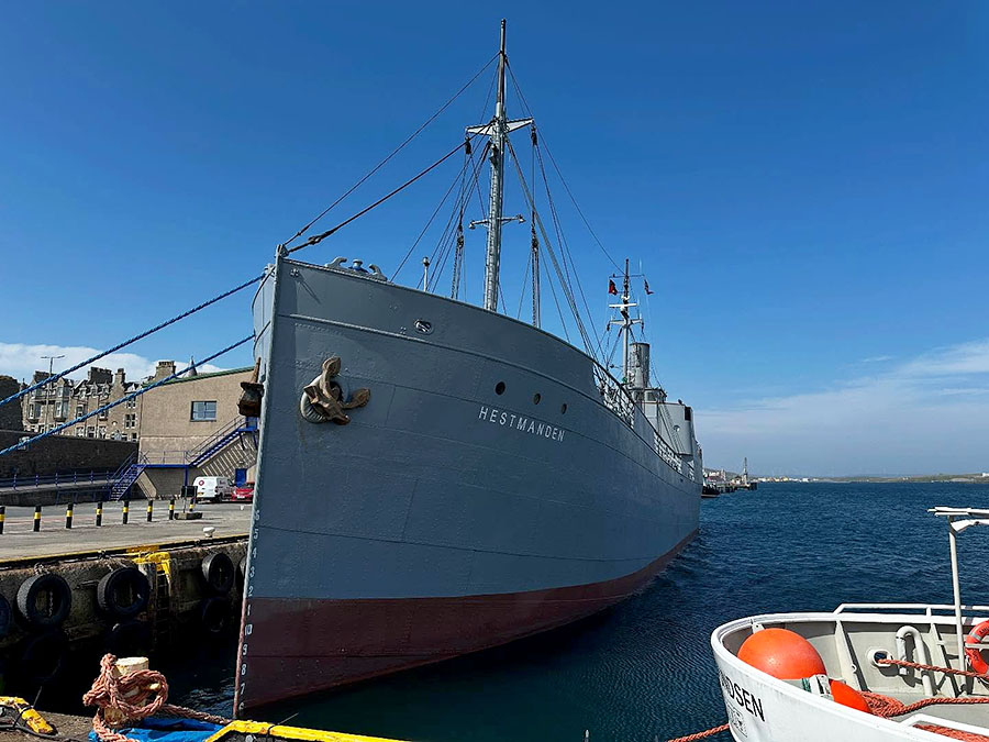 The Hestmanden docked in Lerwick